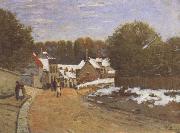 Alfred Sisley First Snow at Louveciennes Spain oil painting artist
